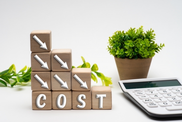 コストダウンを表すブロック