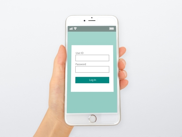 スマホのログイン画面