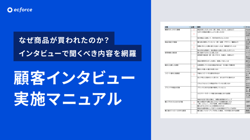 顧客インタビュー実施マニュアル